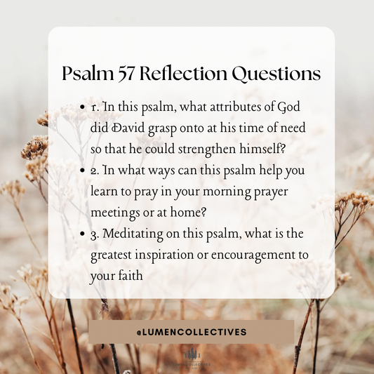Daily Chapter---Psalm 57 Reflection Question