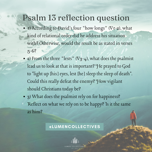 Daily Chapter---Psalm 13 Reflection Question