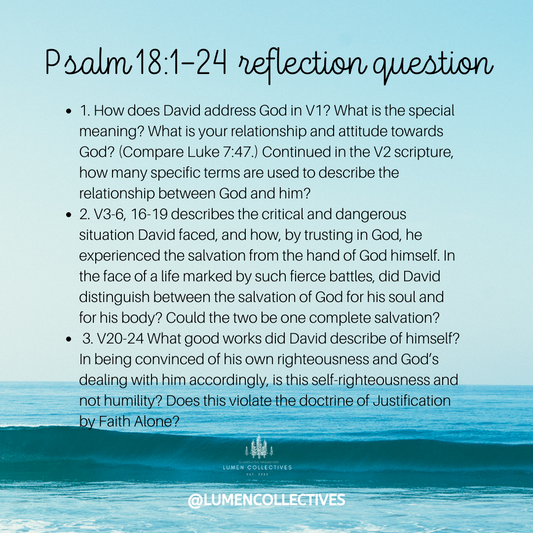 Daily Chapter---Psalm 18:1-24 Reflection Question
