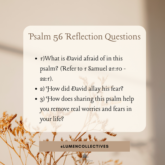 Daily Chapter---Psalm 56 Reflection Question