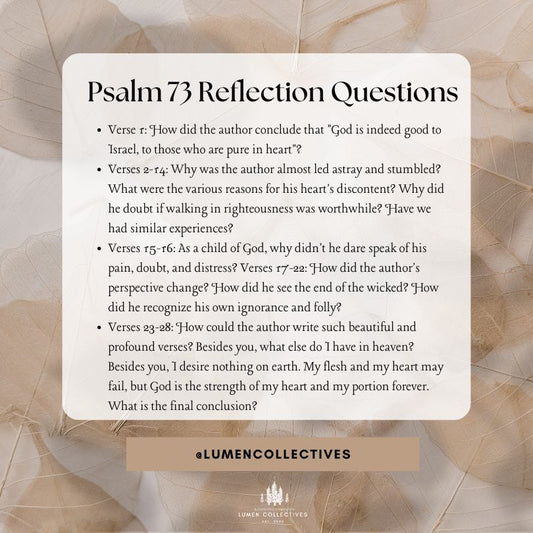 Daily Chapter---Psalm 73 Reflection Question