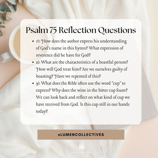 Daily Chapter---Psalm 75 Reflection Question