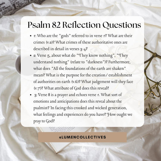 Daily Chapter---Psalm 82 Reflection Question