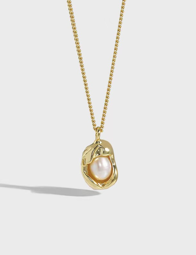Virtuous woman---freshwater pearl S925 sterling silver necklace
