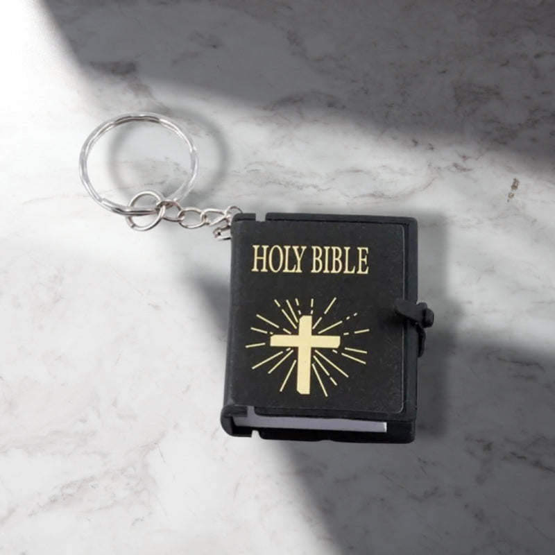 Mini Bible Book Pendant Keychain