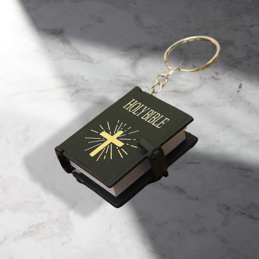 Mini Bible Book Pendant Keychain